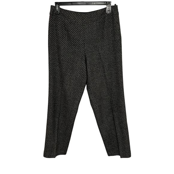 Vintage Talbots 100% Wool Lined Pants Lined Size 14 Black Textured Side Zip - Picture 1 of 12